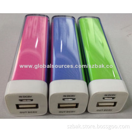 Power Banks with 2,200mAh Capacity, Size 92*25*25mm, Lithium-ion Battery Cell with Good Quality